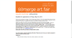 Desktop Screenshot of galleryapplicationc.emergeartfair.com