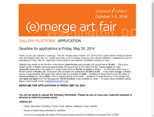 Tablet Screenshot of galleryapplicationc.emergeartfair.com